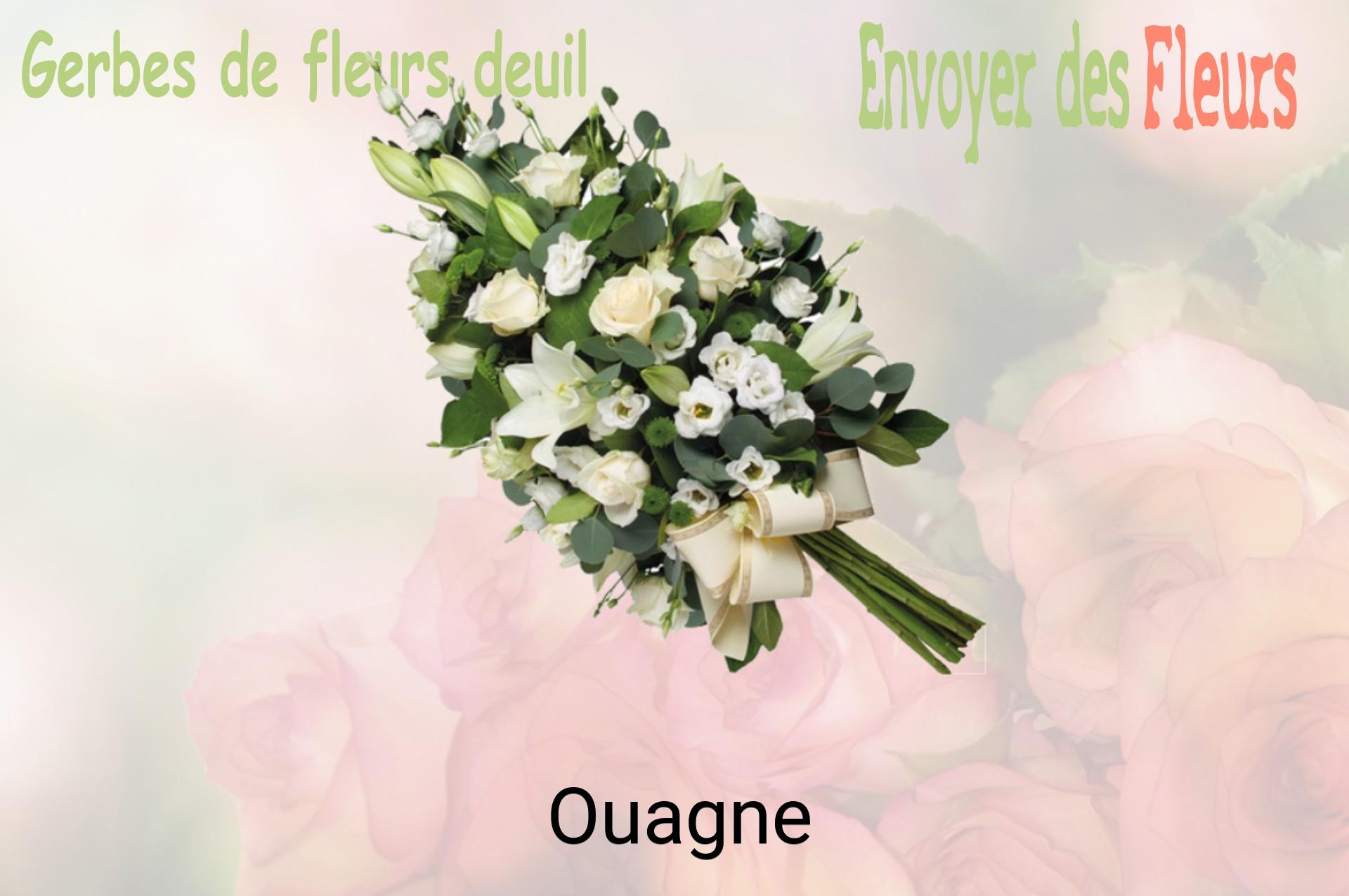 Gerbe de fleurs de deuil livrée à Ouagne